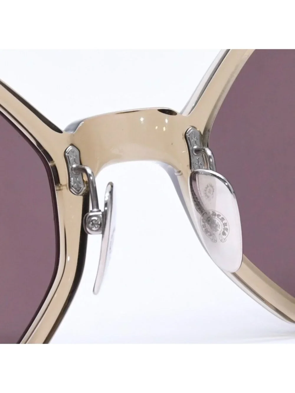 Chrome Hearts Clitco-a Sunglasses Eyewear 46 Flairnie Octagon Clear Olive